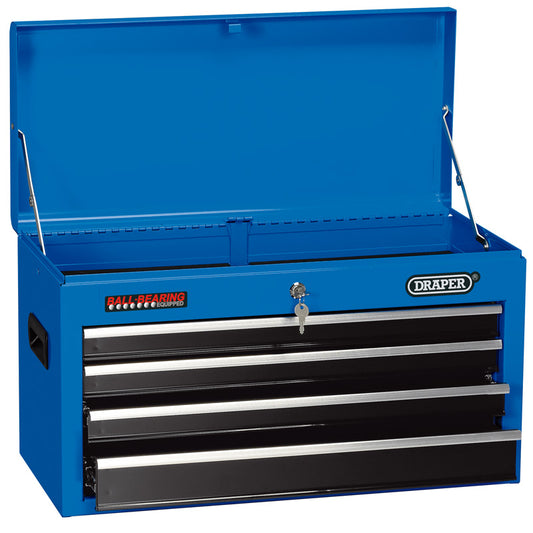 Draper Tool Chest, 4 Drawer, 26", Blue DRA-14589