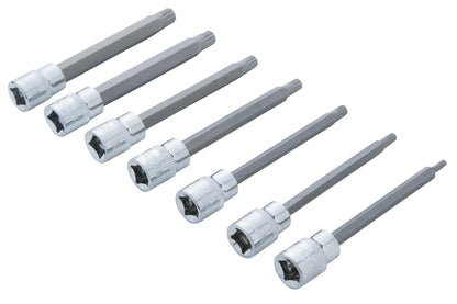 BlueSpot 7 PCE 3/8" Extra Long Spline Socket Bit Set (M4 -M10) 01512