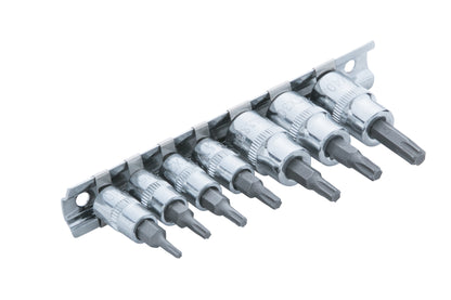 BlueSpot 7 PCE 1/4" (T10-T25) & 3/8" Torx Socket Set (T27-T40) 01518