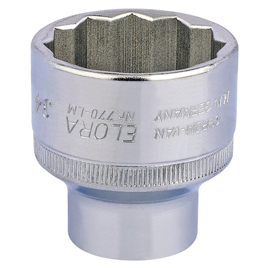 Elora Bi-Hexagon Socket, 1/2" Sq. Dr., 34mm DRA-15289