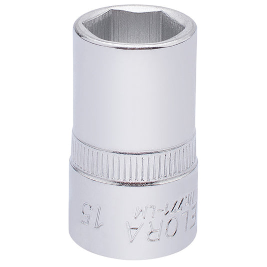 Elora Hexagon Socket, 1/2" Sq. Dr., 15mm DRA-15304