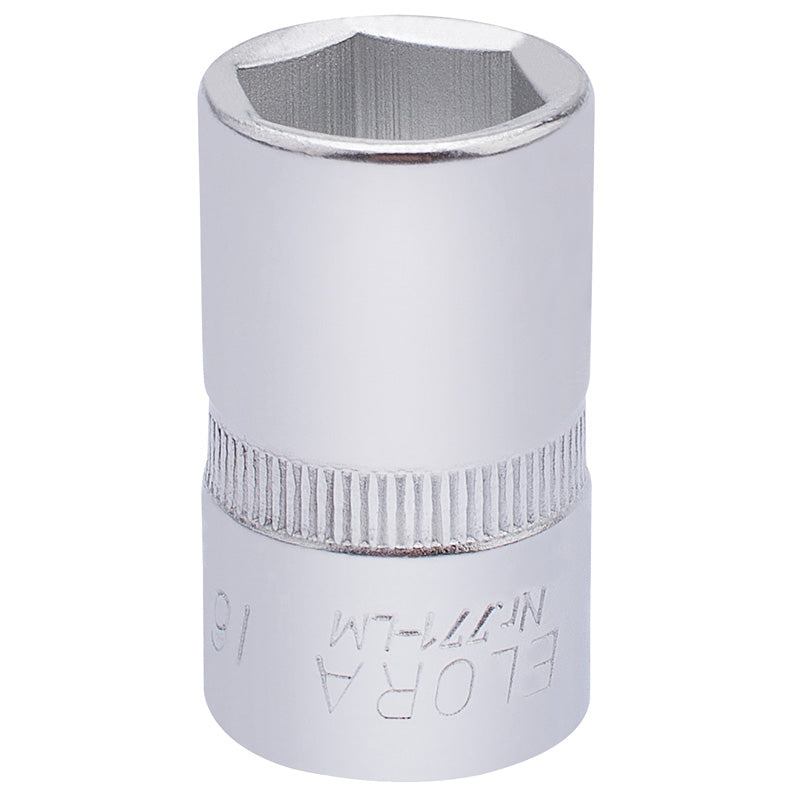 Elora Hexagon Socket, 1/2" Sq. Dr., 16mm DRA-15305