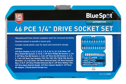 BlueSpot 46 PCE 1/4" Metric Socket Set (4-14mm) 01530