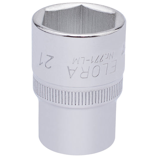 Elora Hexagon Socket, 1/2" Sq. Dr., 21mm DRA-15310