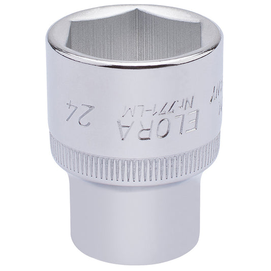 Elora Hexagon Socket, 1/2" Sq. Dr., 24mm DRA-15313