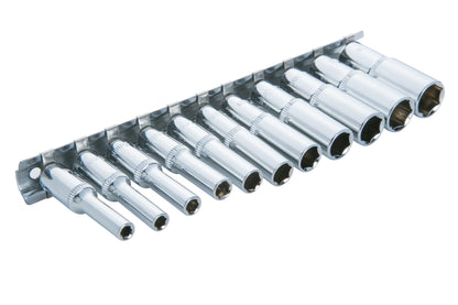 BlueSpot 11 PCE 1/4" Metric Deep Socket Set (4-13mm) 01540