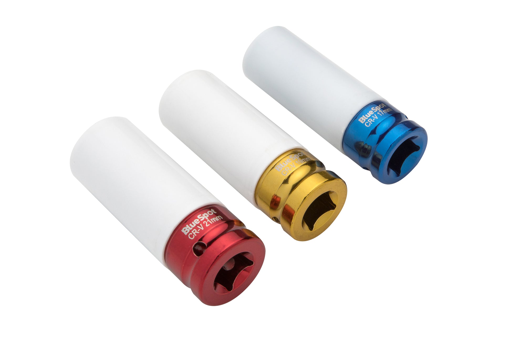 BlueSpot 3 PCE 1/2" Alloy Wheel Impact Sockets (17, 19, 21mm) 01545
