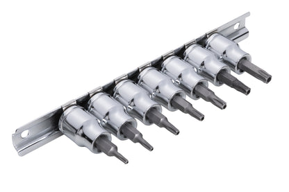 BlueSpot 7 PCE 3/8" Security Torx Bit Set (T10-T40) 01553