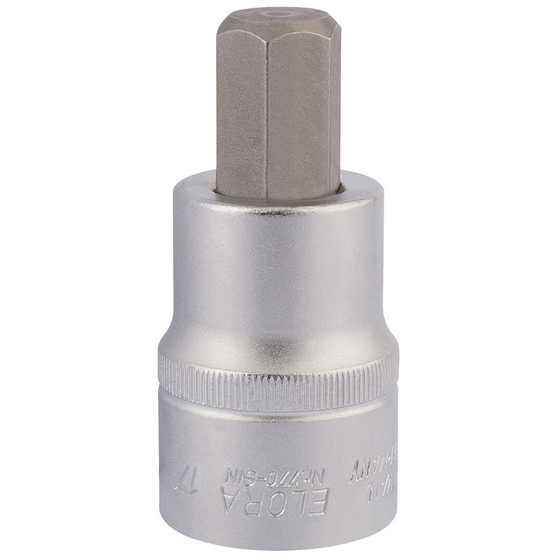 Elora Hexagon Screwdriver Socket, 3/4" Sq. Dr., 17mm DRA-15553