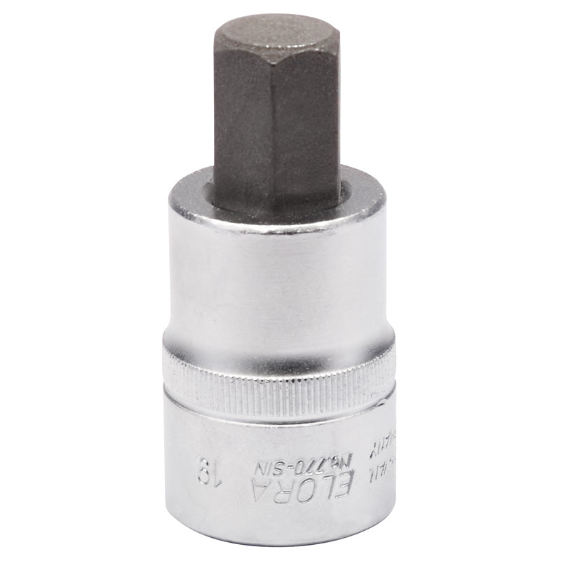 Elora Hexagon Screwdriver Socket, 3/4" Sq. Dr., 19mm DRA-15554
