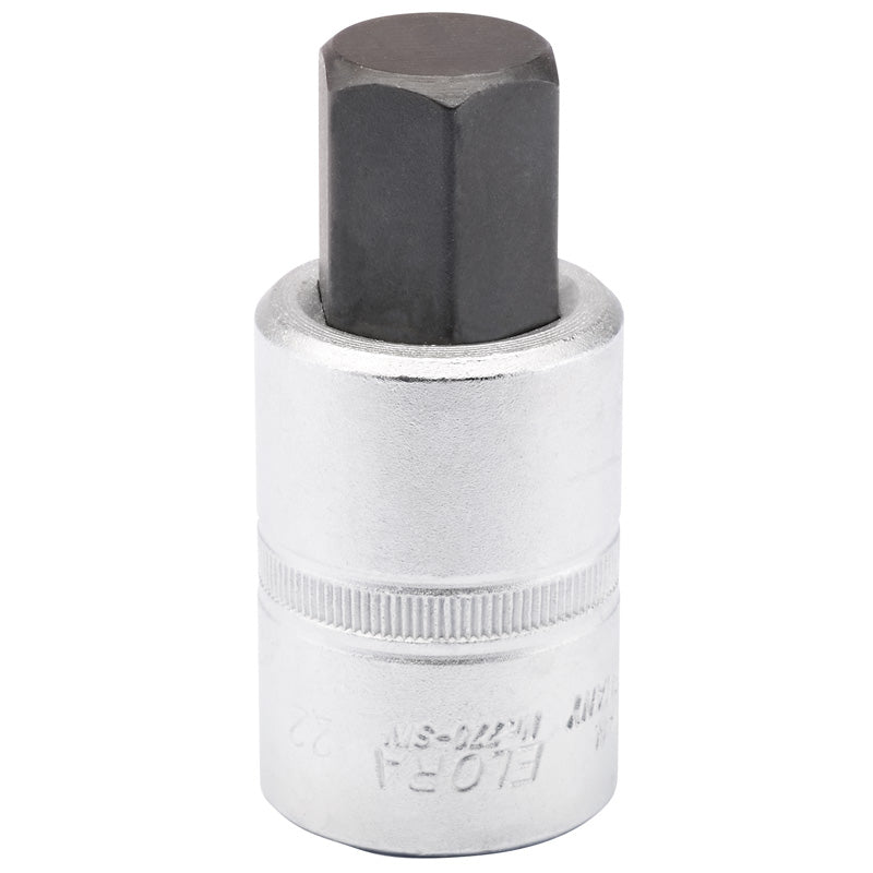 Elora Hexagon Screwdriver Socket, 3/4" Sq. Dr., 22mm DRA-15555