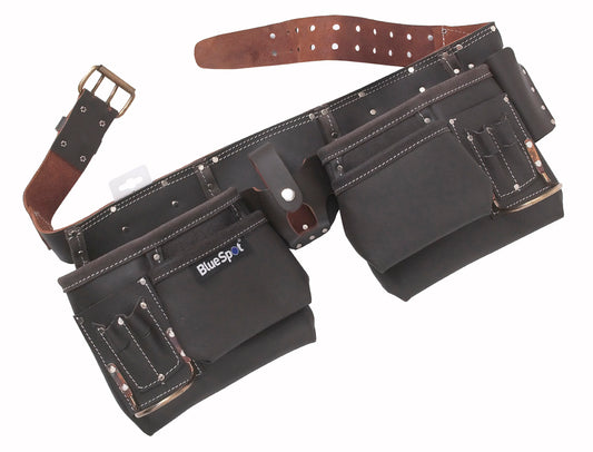 BlueSpot Deluxe Oil Tanned Leather Double Tool Belt 16335