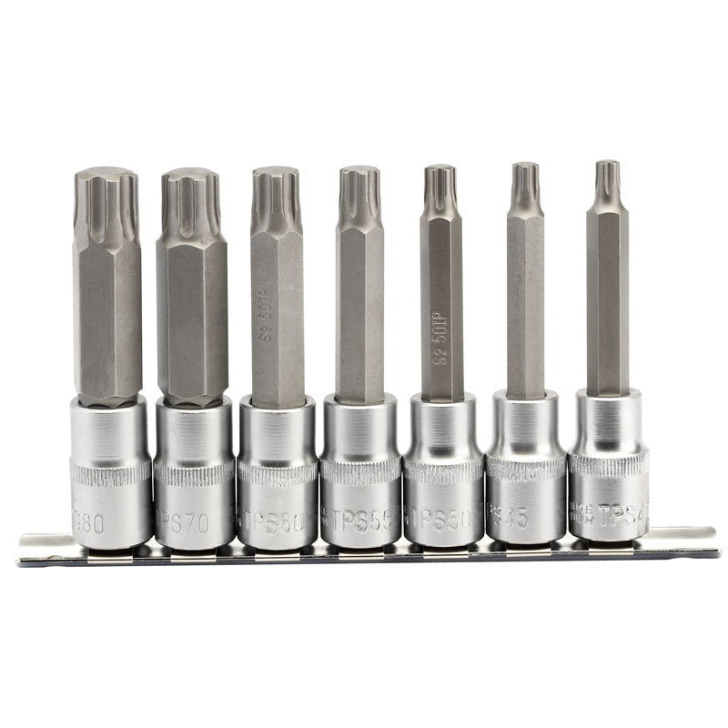 Draper TX-STAR® ; Plus Socket Bit Set, 1/2" Sq. Dr., 100mm (7 Piece) DRA-16342