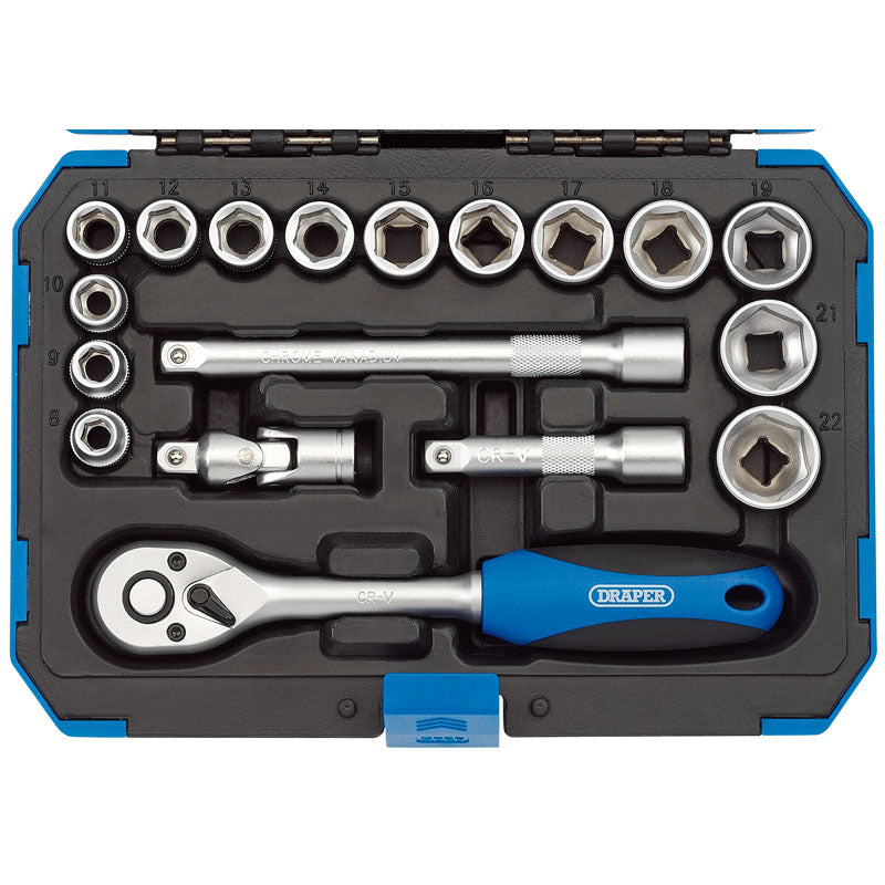 Draper Metric Socket Set, 3/8" Sq. Dr. (18 Piece) DRA-16359