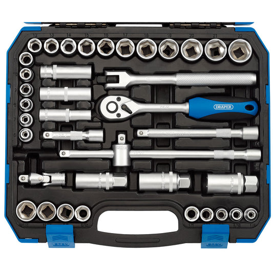 Draper Combined MM/AF Socket Set, 3/8" Sq. Dr. (39 Piece) DRA-16361