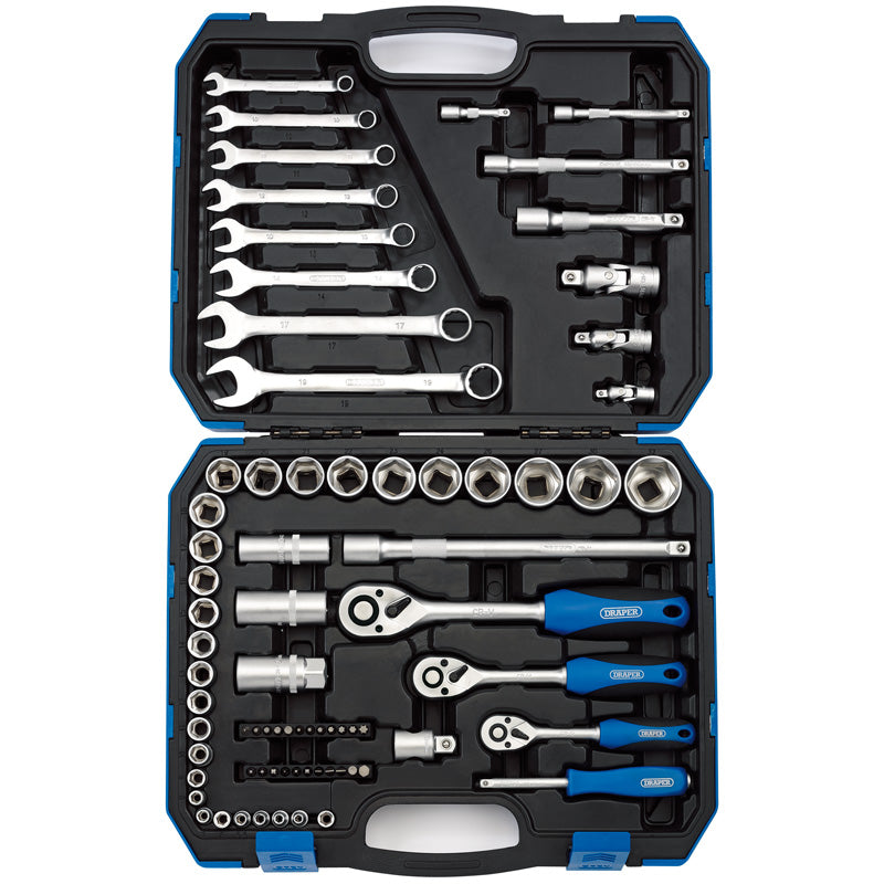 Draper Metric Tool Kit, 1/4", 3/8" and 1/2" Sq. Dr. (75 Piece) DRA-16364