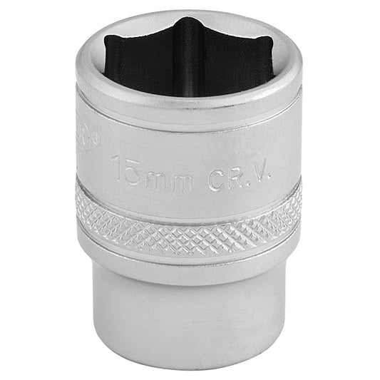 Draper 6 Point Metric Socket, 3/8" Sq. Dr., 15mm DRA-16541