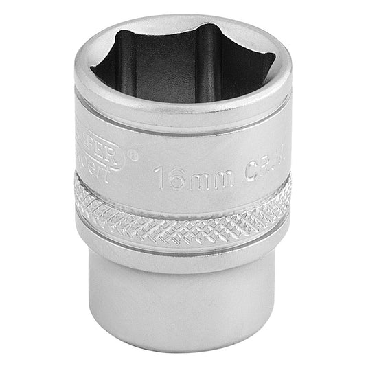 Draper 6 Point Metric Socket, 3/8" Sq. Dr., 16mm DRA-16542