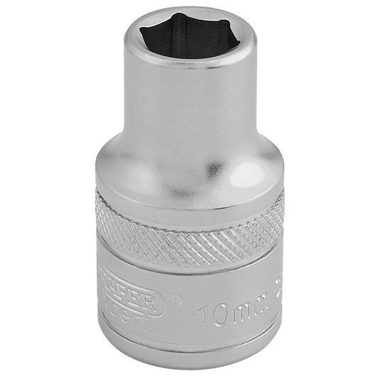 Draper 6 Point Metric Socket, 1/2" Sq. Dr., 10mm DRA-16598