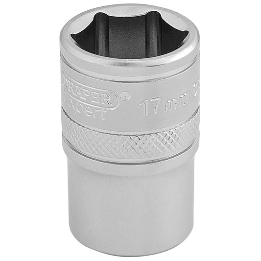 Draper 6 Point Metric Socket, 1/2" Sq. Dr., 17mm DRA-16607