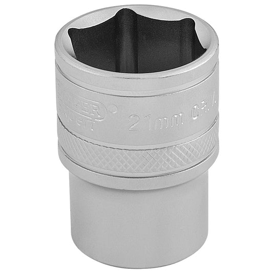 Draper 6 Point Metric Socket, 1/2" Sq. Dr., 21mm DRA-16612
