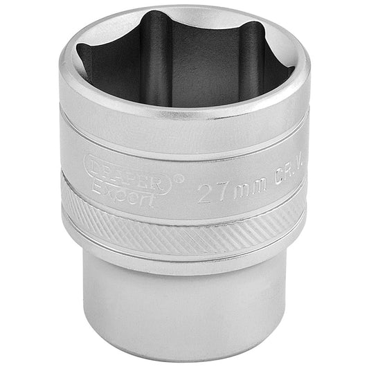 Draper 6 Point Metric Socket, 1/2" Sq. Dr., 27mm DRA-16618