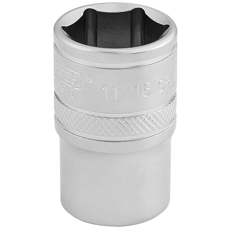 Draper 6 Point Imperial Socket, 1/2" Sq. Dr., 11/16" DRA-16630