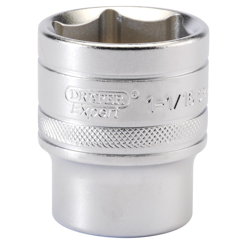 Draper 6 Point Imperial Socket, 1/2" Sq. Dr., 1.1/16" DRA-16635
