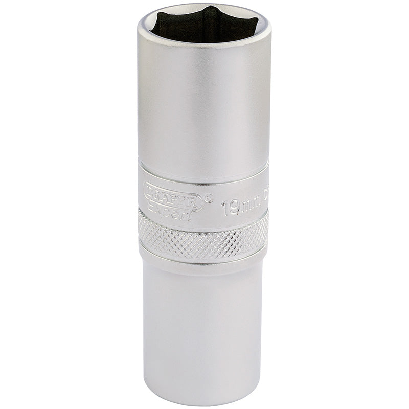 Draper 6 Point Metric Deep Socket, 1/2" Sq. Dr., 19mm DRA-16651