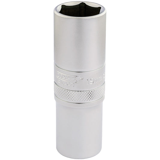 Draper 6 Point Metric Deep Socket, 1/2" Sq. Dr., 19mm DRA-16651