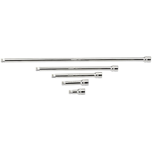 Draper Wobble Extension Bar Set, 3/8" Sq. Dr., Micro Satin Chrome (5 Piece) DRA-16768
