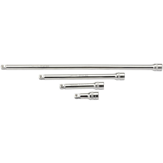 Draper Wobble Extension Bar Set, 1/2" Sq. Dr., Micro Satin Chrome (4 Piece) DRA-16770