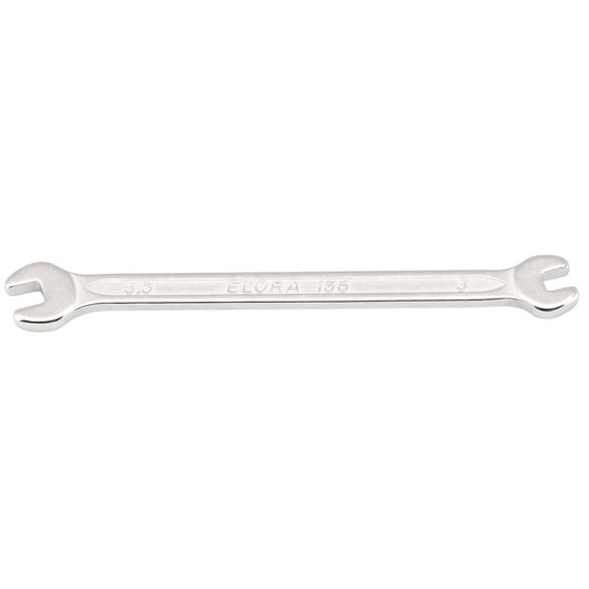 Elora Midget Double Open Ended Spanner, 3 x 3.5mm DRA-17024