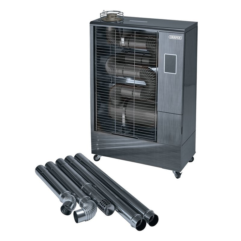 Draper 230V Far Infrared Diesel Heater with Flue Kit, 40,000 BTU/11.6kW DRA-18037