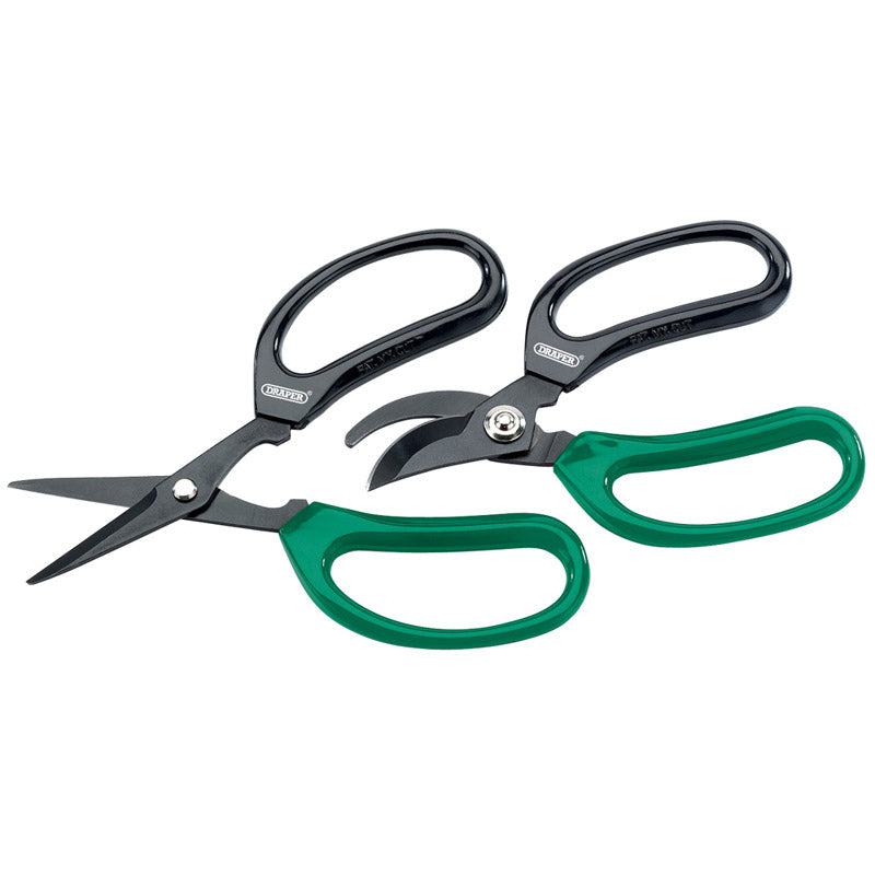 Draper Soft Grip Garden Scissor Set (2 Piece) DRA-18299