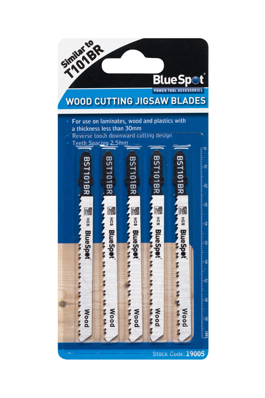 BlueSpot 5 PCE HCS Reverse Pitch Blades For Wood (10 TPI)  19005