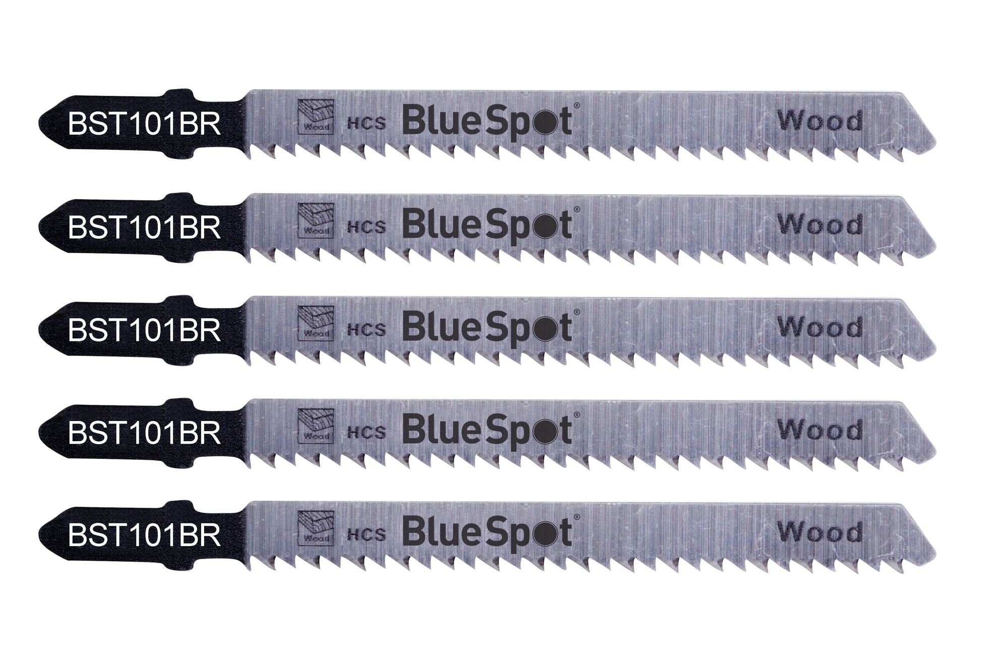 BlueSpot 5 PCE HCS Reverse Pitch Blades For Wood (10 TPI)  19005