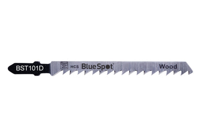 BlueSpot 5 PCE HCS Fast Cut Jigsaw Blades For Wood (6 TPI) 19007