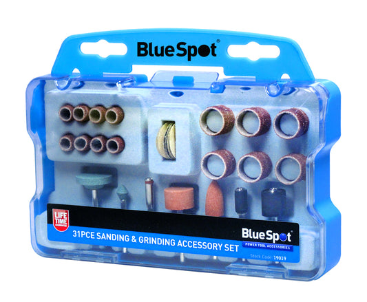 BlueSpot 31 PCE Rotary Tool Sanding and Grinding Accessory Set 19019