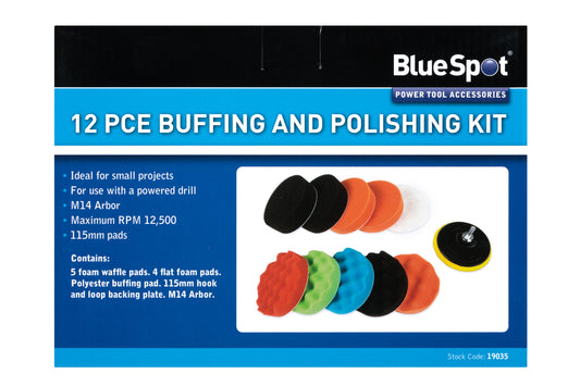 BlueSpot 12 PCE Buffing and Polishing Kit 19035