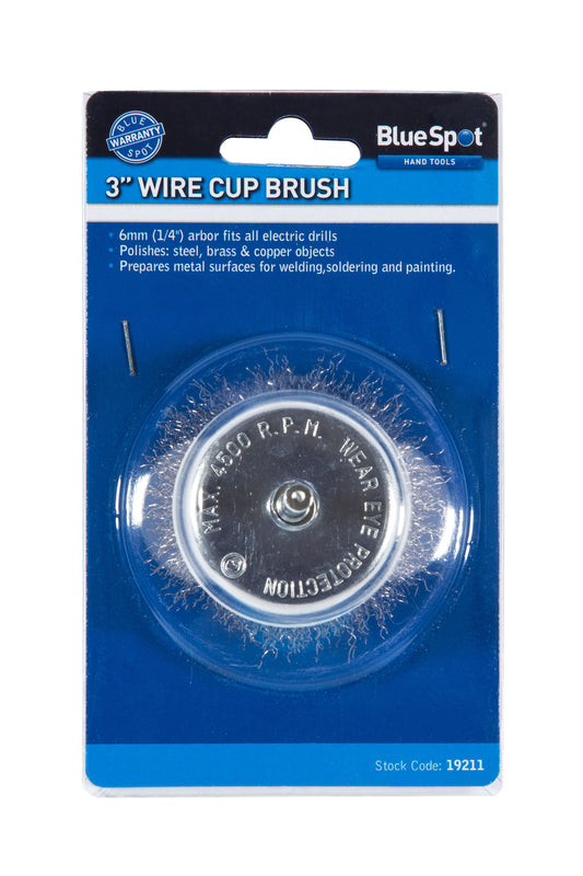 BlueSpot 75mm (3") Wire Cup Brush 19211