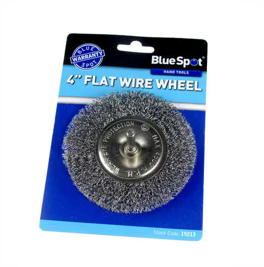 BlueSpot 100mm (4") Flat Wire Wheel Brush 19213