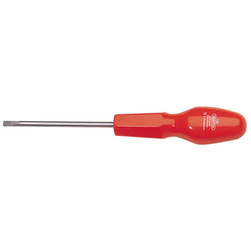 Draper Plain Slot Flared Tip Cabinet Pattern Screwdriver, 3.2 x 63mm (Sold Loose) DRA-19498