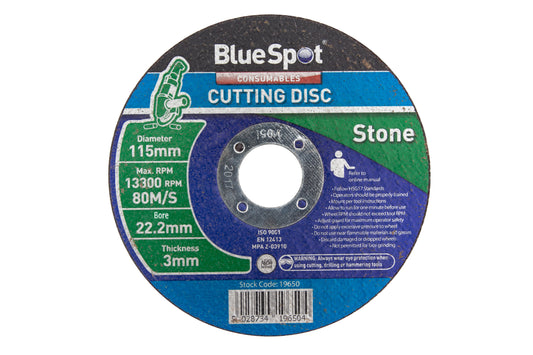 BlueSpot 115mm (4.5") Stone Cutting Disc 19650