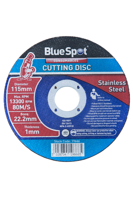 BlueSpot 115mm (4.5") Stainless Steel Cutting Disc 19666
