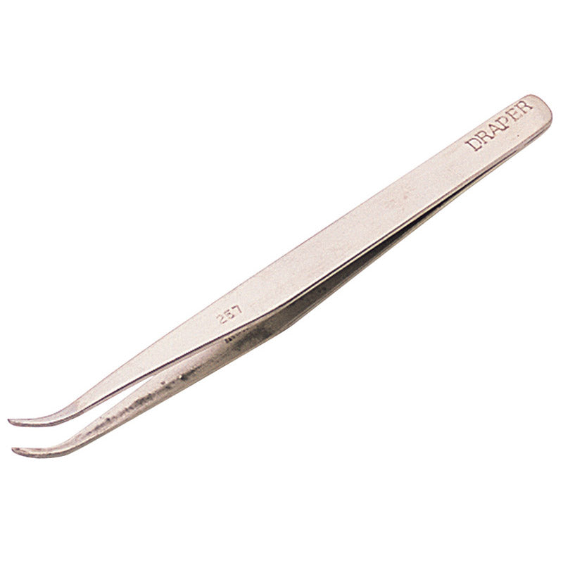 Draper Fine Point Curved Tweezers, 120mm DRA-19672