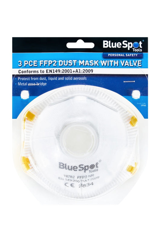 BlueSpot 3 PCE Dust Mask With Valve 19762