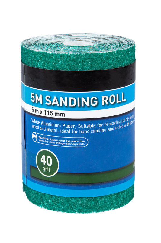 BlueSpot 5mtr 115mm Sanding Roll 40 Grit 19856