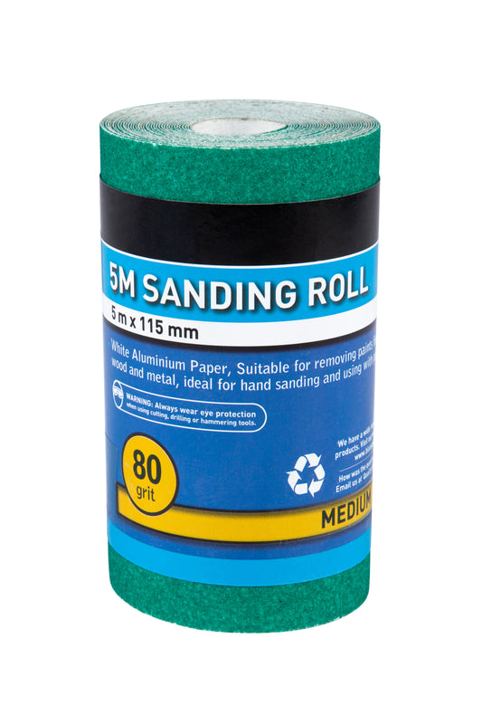 BlueSpot 5mtr 115mm Sanding Roll 80 Grit 19858