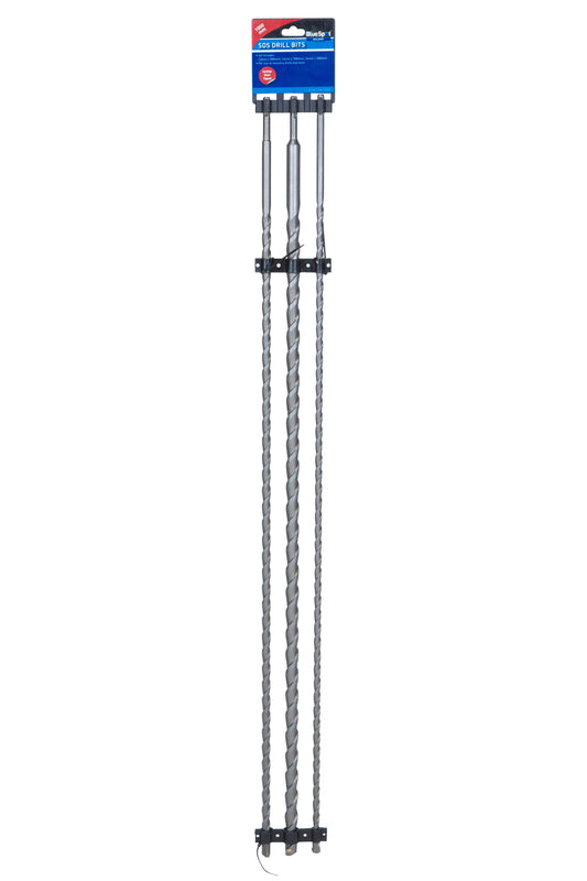 BlueSpot 3 PCE 1000mm SDS Plus Drill Bit Set (12, 16, 24mm) 20004